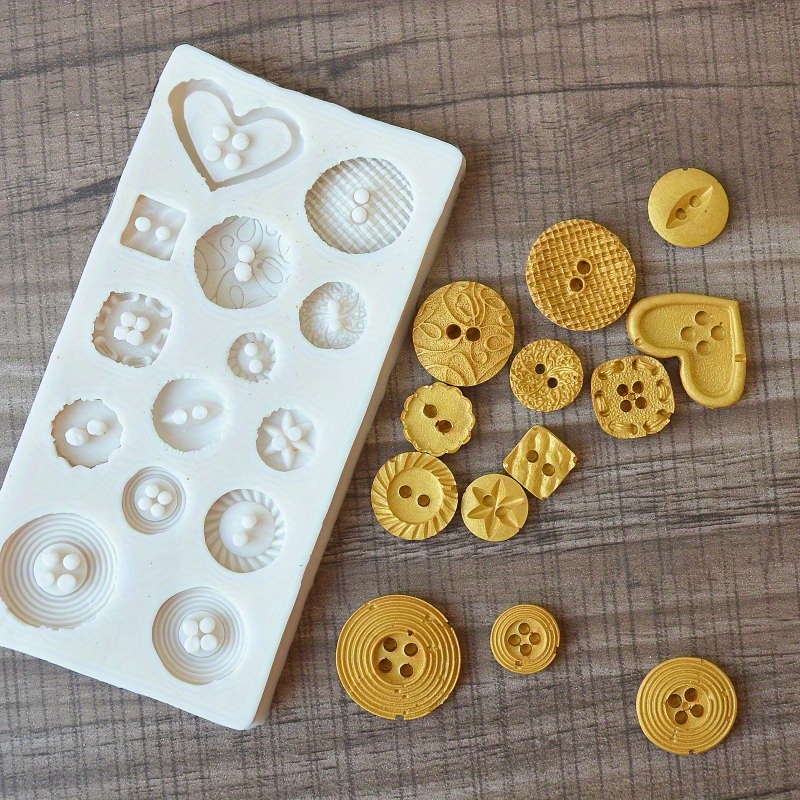 قالب سيليكون على شكل أزرار، قا - مراجعة Soap Making Silicone Molds وسعره